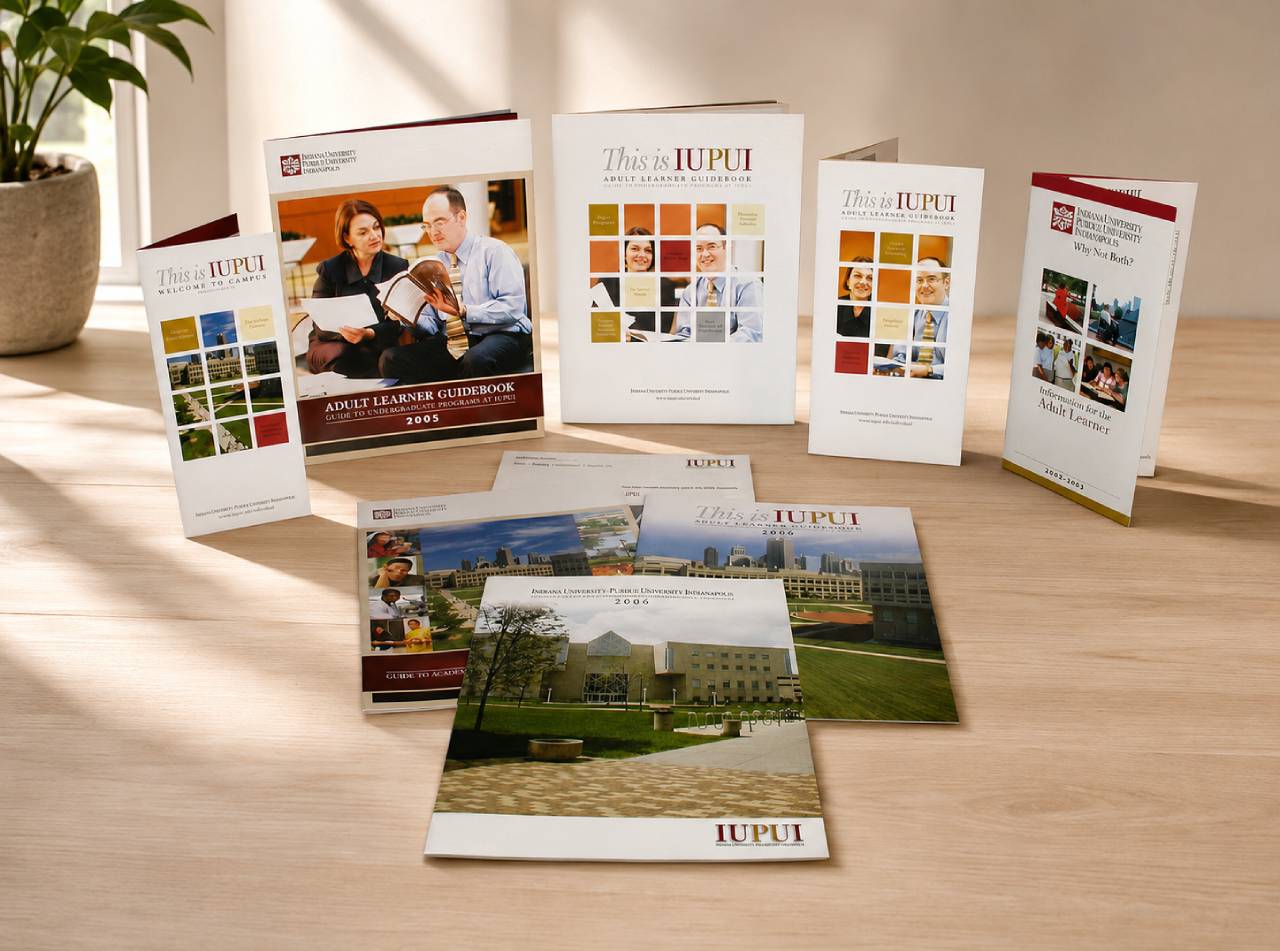 Print collateral system for university adult learning programs