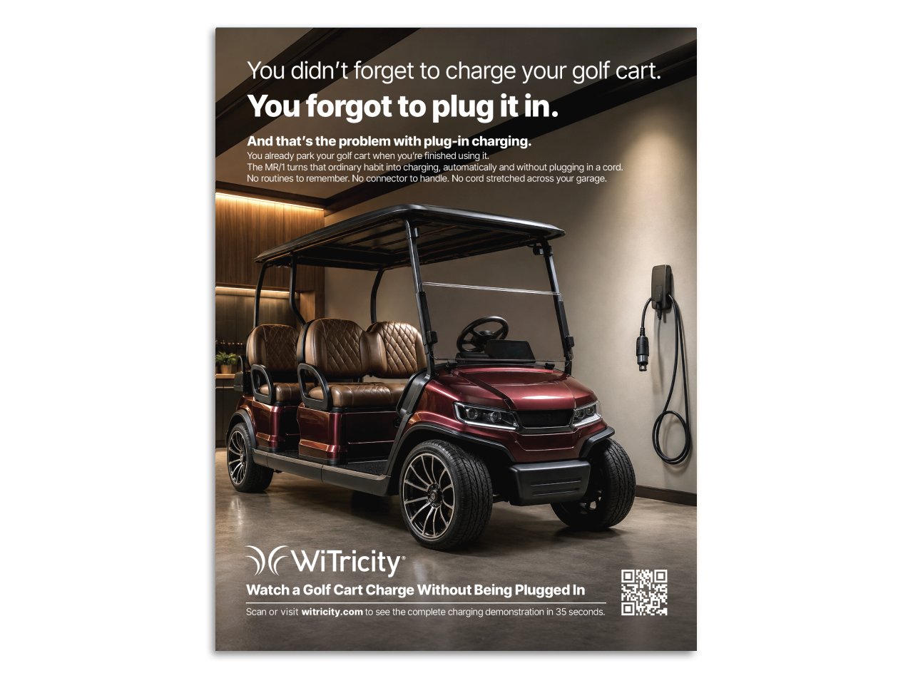 Consumer advertising campaign for wireless EV charging system